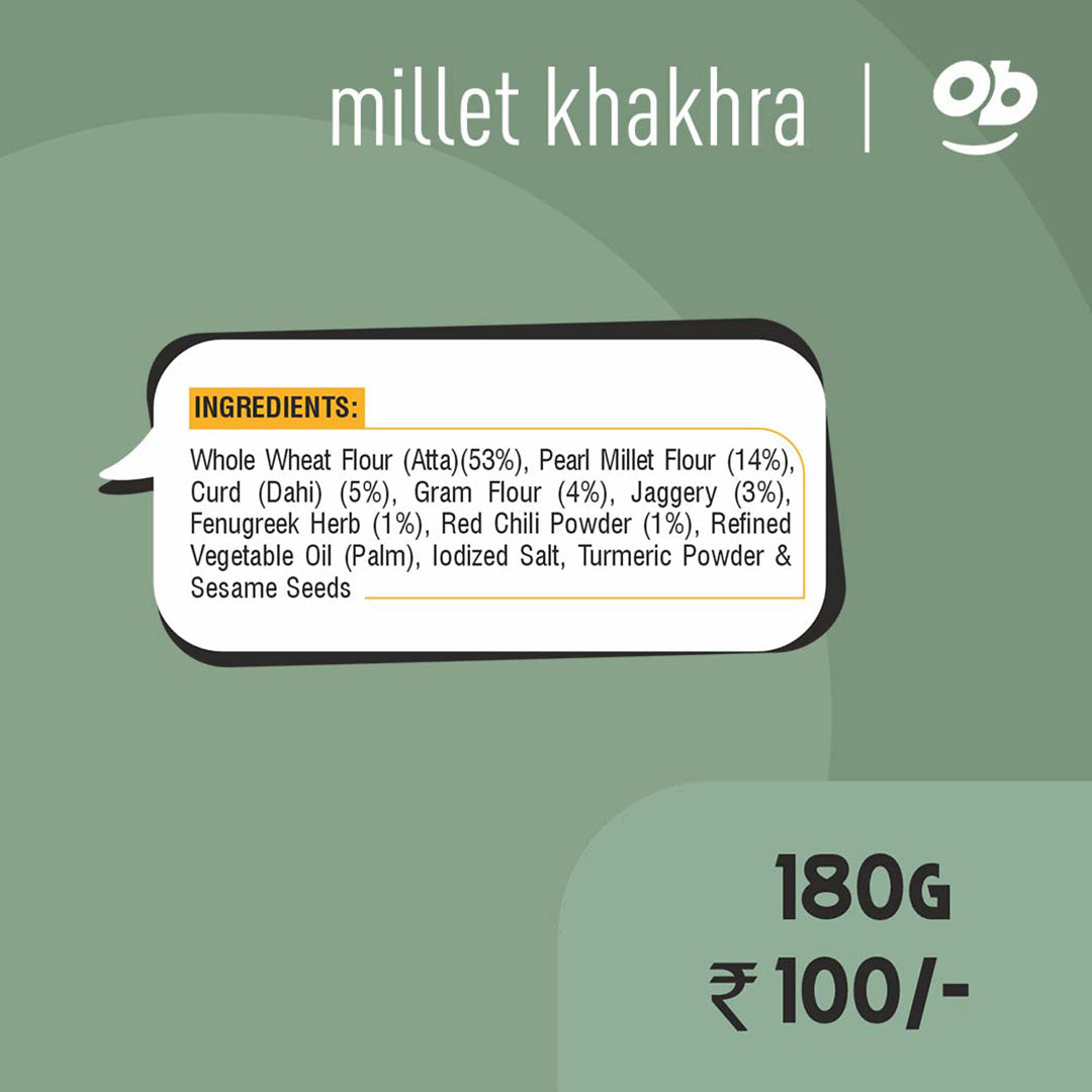 Roasted Millet Khakhra - Bajri Dhebra 180g