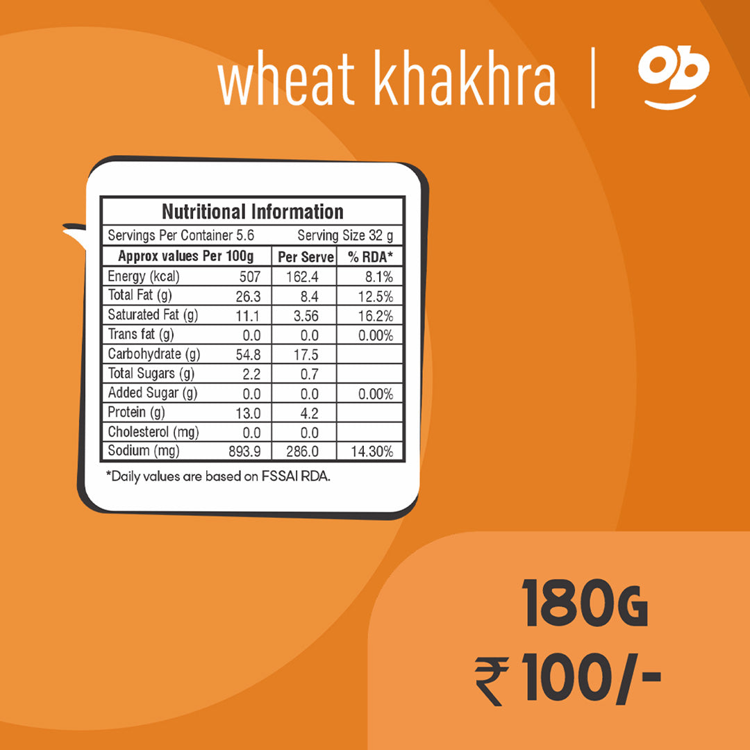 Roasted Wheat Khakhra - Chorafadi 180g
