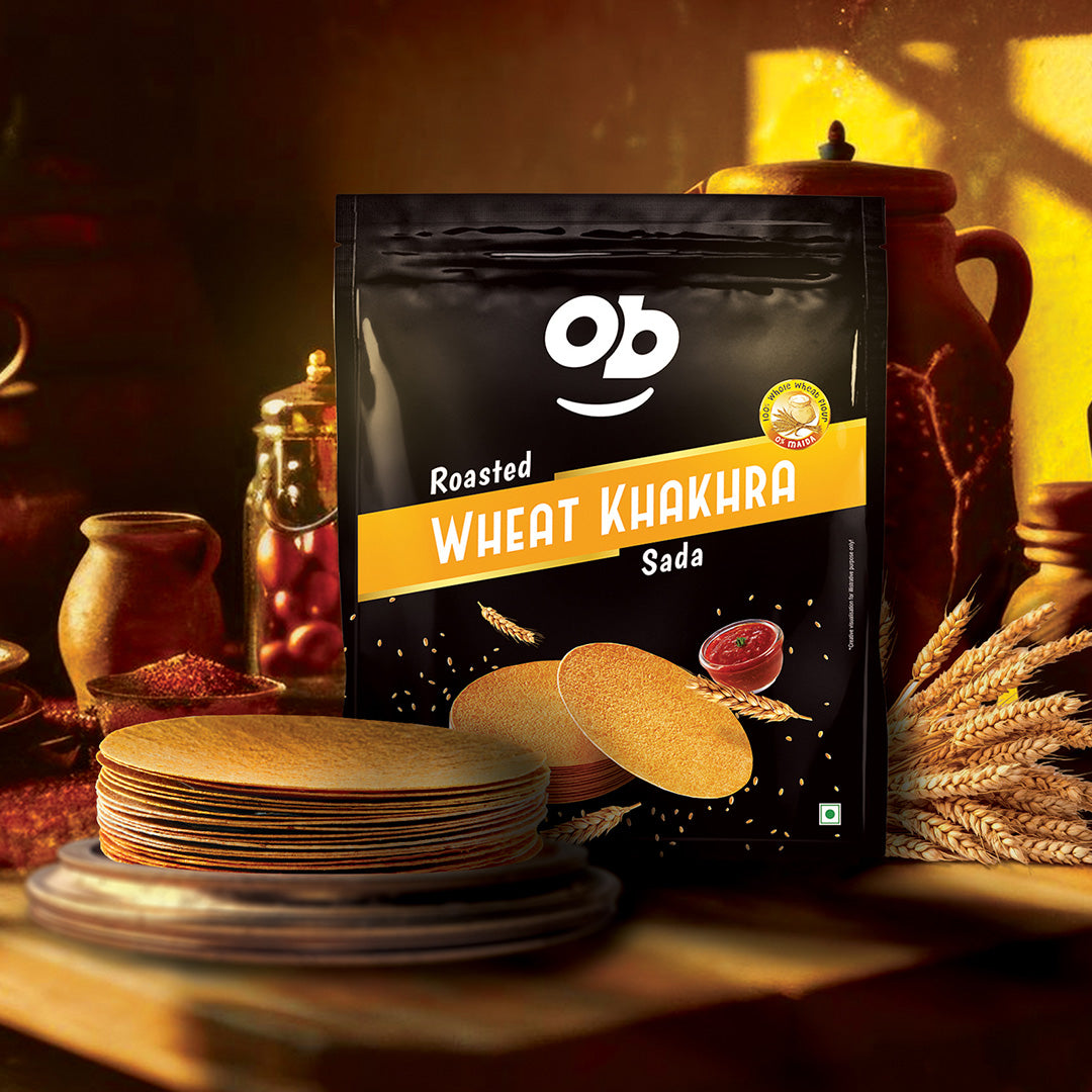Roasted Sada Round khakhra - 180g / pack of 5