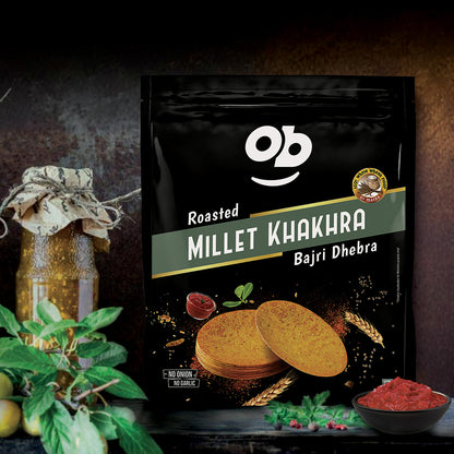 Roasted Bajri Round khakhra - 180g / pack of 5