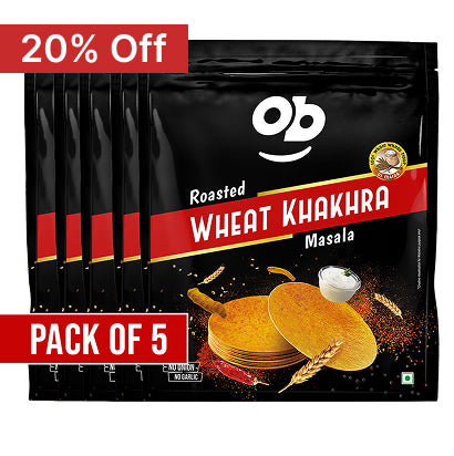 Roasted Masala Round khakhra - 180g / pack of 5