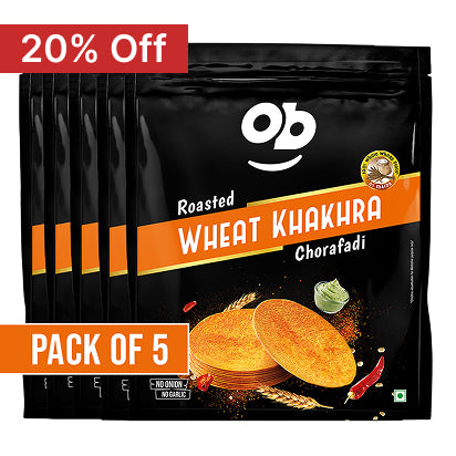 Roasted Chorafadi Round khakhra- 180g / pack of 5
