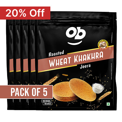 Roasted Jeera Round khakhra - 180g / pack of 5