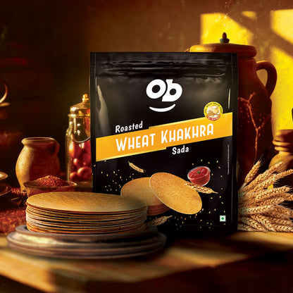 Roasted Sada Round khakhra - 180g / pack of 5